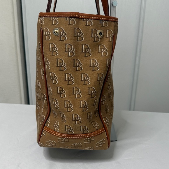 Dooney & Bourke Tan Logo Tote Bag - Picture 5 of 11